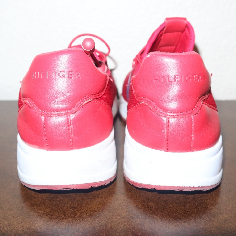 Tommy Hilfiger Red and Blue Women's Sneakers - Picture 3 of 4